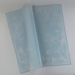 Пленка матовая Цветы 60мкр, 20 листов, 57х57см, голубой в интернет-магазине флористических аксессуаров Азалия Декор