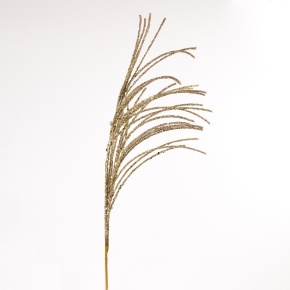Ветка декоративная с глиттером, 71см, шампань в интернет-магазине флористических аксессуаров Азалия Декор