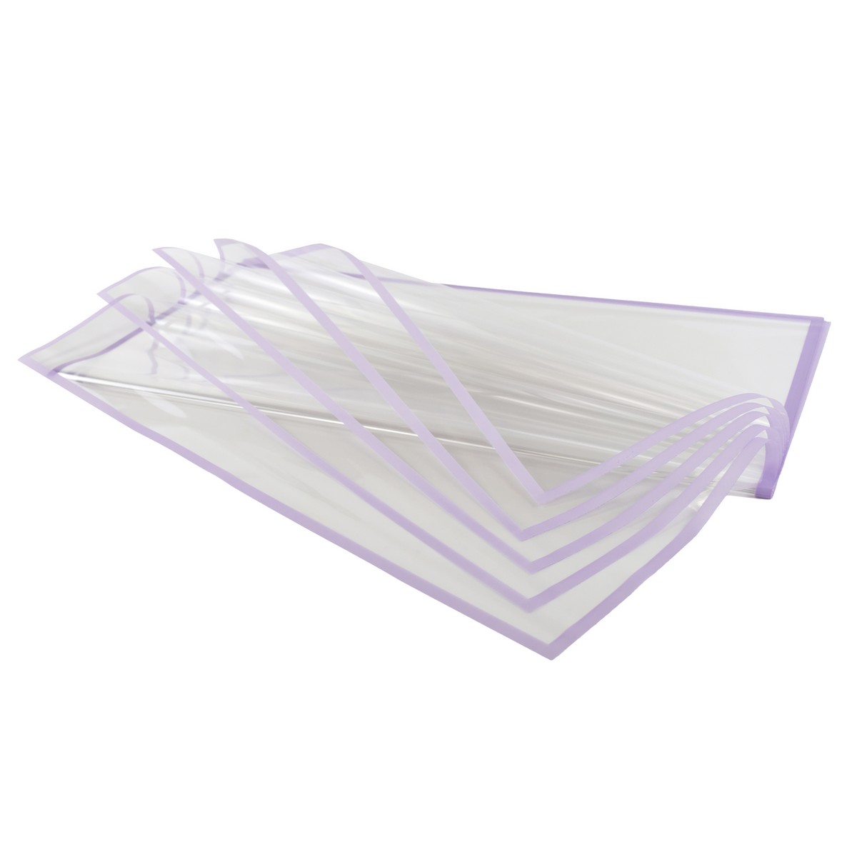 Пленка с каймой, 20 листов, 58х58см, сиреневый в интернет-магазине флористических аксессуаров Азалия Декор