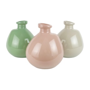 Ваза Бутылочка (стекло), H16xD14см, цв. в асс в интернет-магазине флористических аксессуаров Азалия Декор