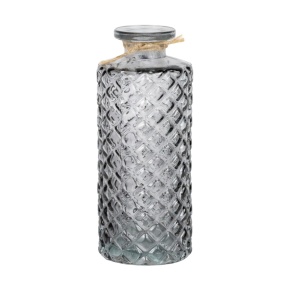 Ваза Бутылочка (стекло), D5,5xH13,5см, серый в интернет-магазине флористических аксессуаров Азалия Декор