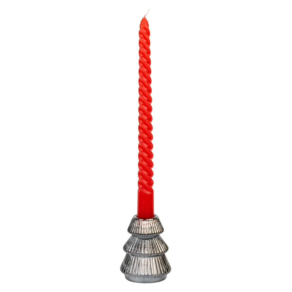 Подсвечник (стекло), D6,5xH8см, серый в интернет-магазине флористических аксессуаров Азалия Декор