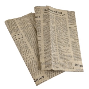 Бумага тишью Газета 20г/м2, 10 листов, 50х70см, натуральный в интернет-магазине флористических аксессуаров Азалия Декор
