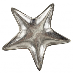 Поднос Звезда (металл), H3x33,5x32см, серебряный в интернет-магазине флористических аксессуаров Азалия Декор