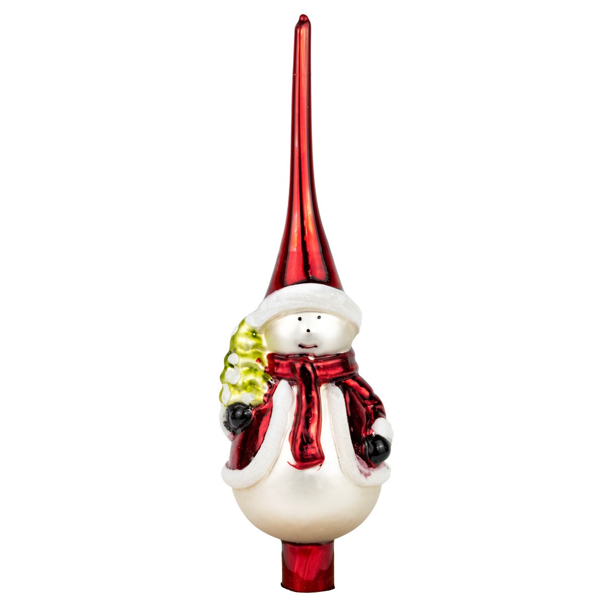 Наконечник на елку (стекло), 28,5х8х8см, в асс., красный в интернет-магазине флористических аксессуаров Азалия Декор