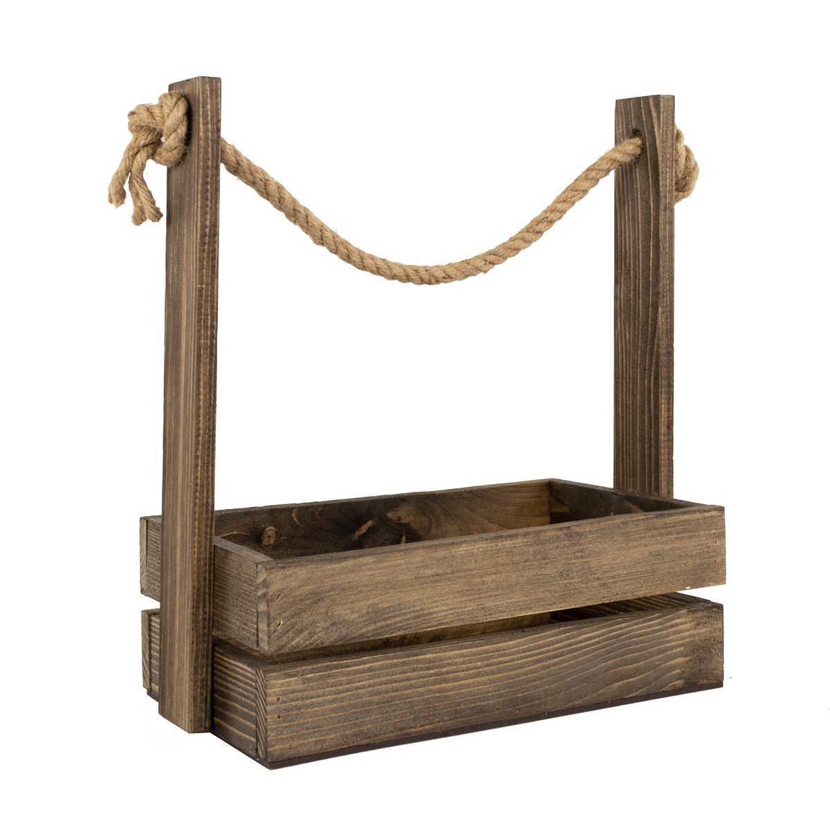 Корзина (дерево), 25,5х15х30см, палисандр в интернет-магазине флористических аксессуаров Азалия Декор