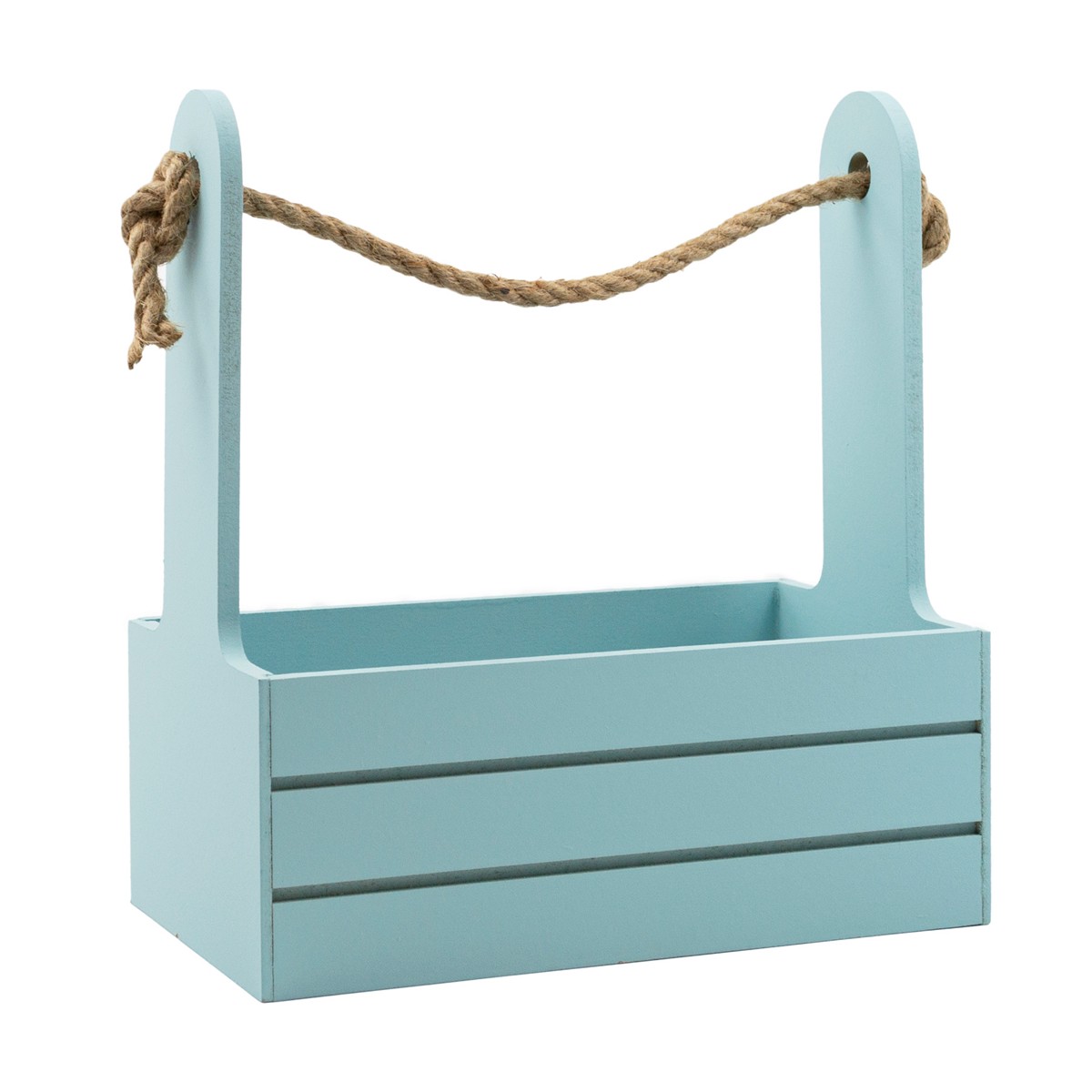 Корзина (дерево), 21х12х23см, серо-голубой в интернет-магазине флористических аксессуаров Азалия Декор