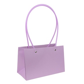 Пакет для цветов водостойкий (крафт), 22х10,5х13,5см (в уп. 10шт.), сиреневый в интернет-магазине флористических аксессуаров Азалия Декор