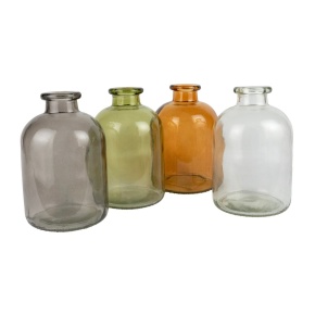 Ваза Бутылочка (стекло), H17xD11см, цв. в асс. в интернет-магазине флористических аксессуаров Азалия Декор
