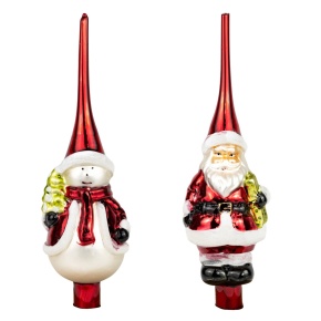 Наконечник на елку (стекло), 28,5х8х8см, в асс., красный в интернет-магазине флористических аксессуаров Азалия Декор