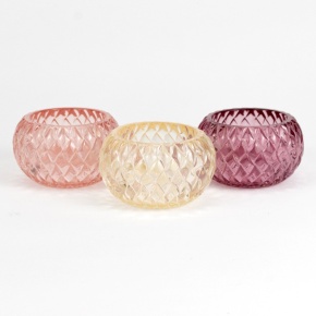 Подсвечник (стекло), H4,5хD7,5см, цв. в асс. в интернет-магазине флористических аксессуаров Азалия Декор