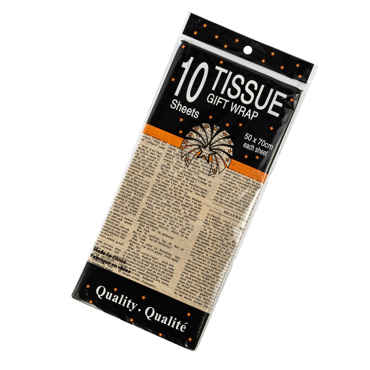 Бумага тишью Газета 20г/м2, 10 листов, 50х70см, натуральный в интернет-магазине флористических аксессуаров Азалия Декор