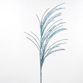 Ветка декоративная с глиттером, 71см, голубой в интернет-магазине флористических аксессуаров Азалия Декор