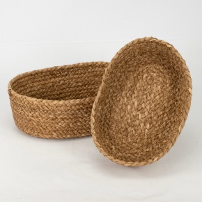 Набор кашпо плетеных 2шт. (растительный материал),  30x20хH10см, натуральный в интернет-магазине флористических аксессуаров Азалия Декор