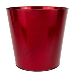 Кашпо (металл), D17,5xH16,5см, красный в интернет-магазине флористических аксессуаров Азалия Декор