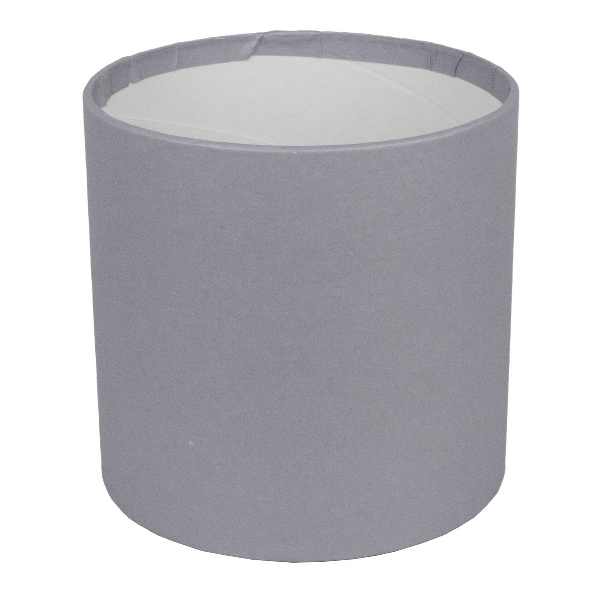Коробка подарочная круглая без крышки, D18xH18 см, серый в интернет-магазине флористических аксессуаров Азалия Декор