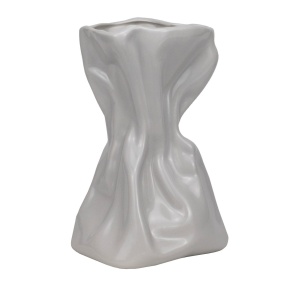 Ваза (керамика), 12,5x10,8xH18,5см, серый в интернет-магазине флористических аксессуаров Азалия Декор