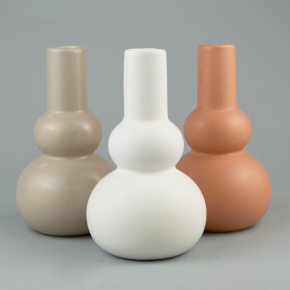 Ваза (керамика), H17x10x10см, цв. в асс. в интернет-магазине флористических аксессуаров Азалия Декор