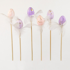 Набор вставок Яйцо 6шт., 4хH24см, цв. в асс. в интернет-магазине флористических аксессуаров Азалия Декор