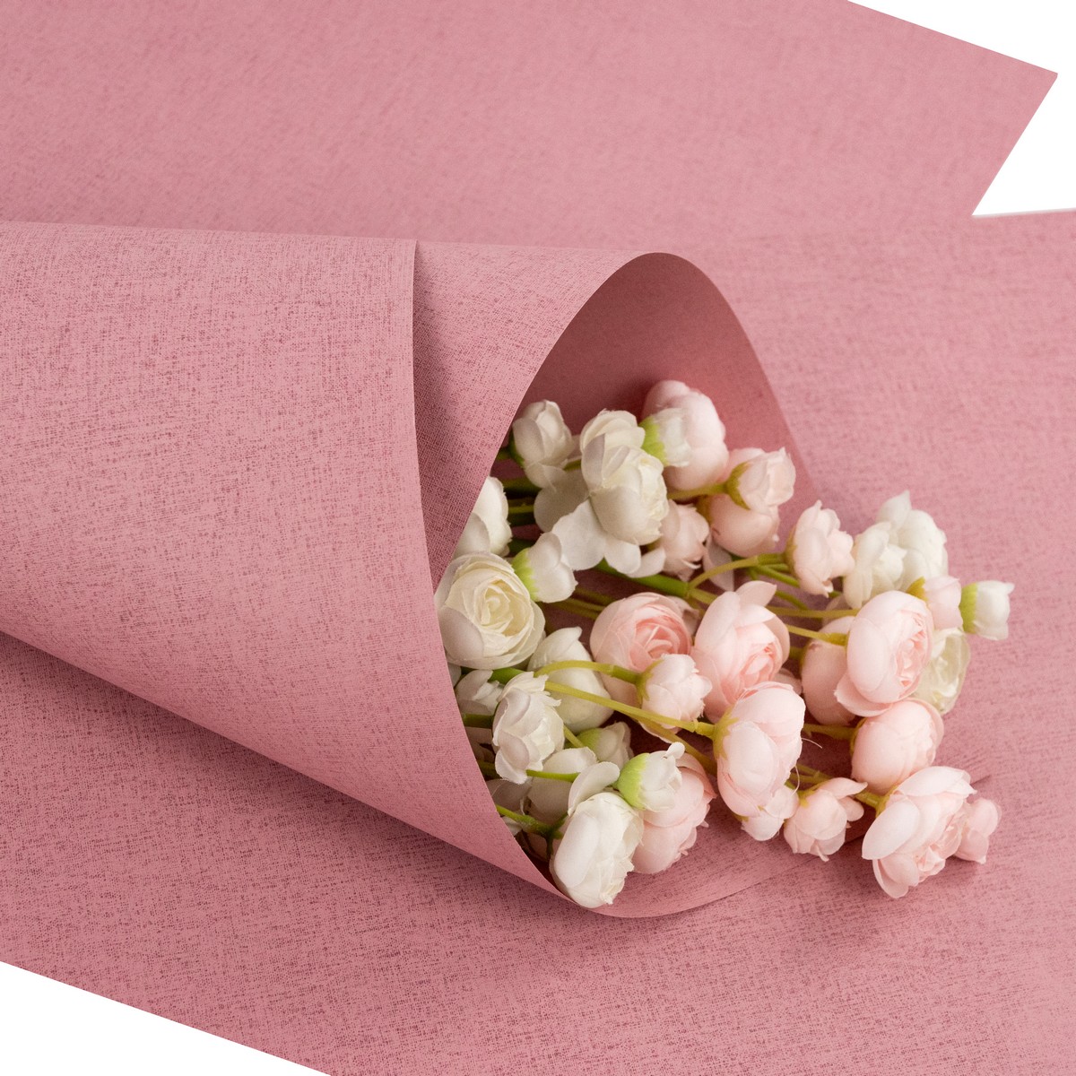 Бумага для цветов 116гр/м2, 10 листов, 39х52см, пыльно-розовый в интернет-магазине флористических аксессуаров Азалия Декор