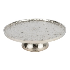 Подставка на ножке (металл), D29xH9,5см, серебряный в интернет-магазине флористических аксессуаров Азалия Декор