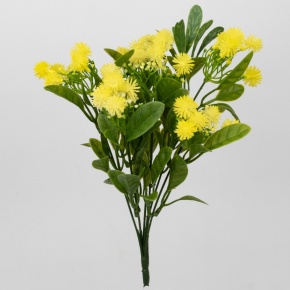 Зелень с цветами на вставке, 32см, зеленый/желтый в интернет-магазине флористических аксессуаров Азалия Декор
