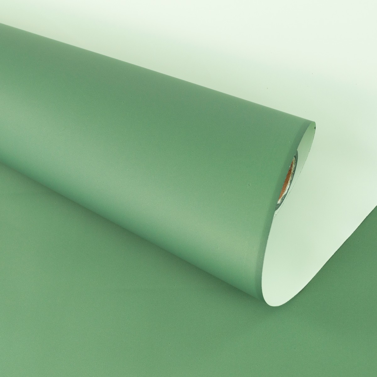 Пленка матовая двусторонняя 65мкр, 58 см 10 м, светло-зеленый/зеленый в интернет-магазине флористических аксессуаров Азалия Декор