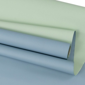 Пленка матовая двусторонняя 65мкр, 58 см 10 м, светло-зеленый/голубой в интернет-магазине флористических аксессуаров Азалия Декор