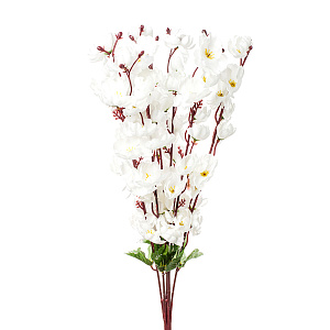 Ветка цветущая, 60см, белый в интернет-магазине флористических аксессуаров Азалия Декор