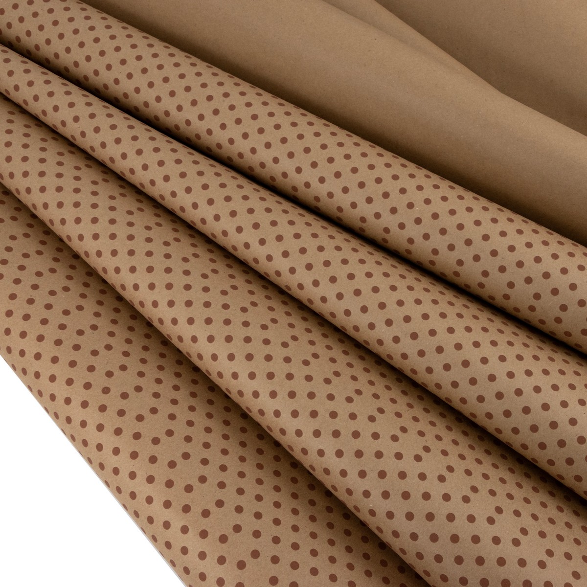 Бумага упаковочная крафт Горох 60гр, 72 см 10 м, натуральный/коричневый в интернет-магазине флористических аксессуаров Азалия Декор