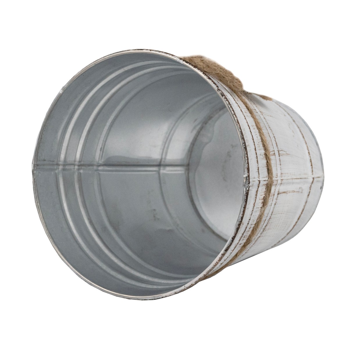 Кашпо Сердце (металл), D14xH15см, белый в интернет-магазине флористических аксессуаров Азалия Декор