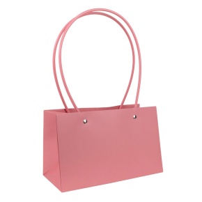 Пакет для цветов водостойкий (крафт), 22х10,5х13,5см (в уп. 10шт.), розовый в интернет-магазине флористических аксессуаров Азалия Декор