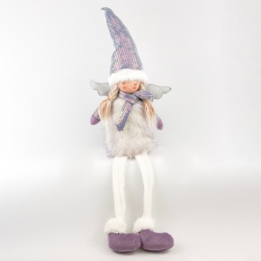 Сувенир Ангел сидящий, Н70х23х13см, сиреневый в интернет-магазине флористических аксессуаров Азалия Декор