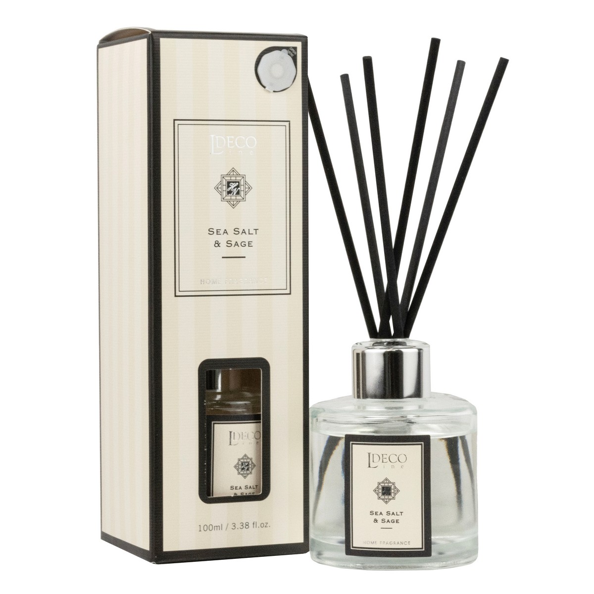 Диффузор с ароматом Морской соли и шалфея (стекло), 100мл в интернет-магазине флористических аксессуаров Азалия Декор