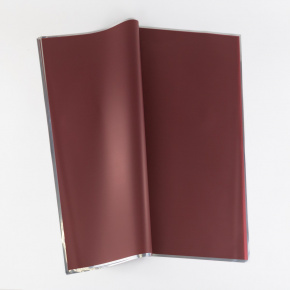 Пленка с каймой Серебро 45мкр, 20 листов, 57х57см, бургунди в интернет-магазине флористических аксессуаров Азалия Декор