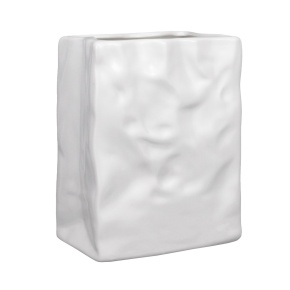 Ваза (керамика), 12,5x8,5xH16,5см, белый в интернет-магазине флористических аксессуаров Азалия Декор