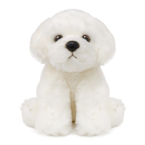 Игрушка м/н Собачка Бишон, 25см, белый в интернет-магазине флористических аксессуаров Азалия Декор