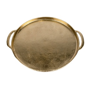 Поднос (металл), D27xH3см, золотой в интернет-магазине флористических аксессуаров Азалия Декор