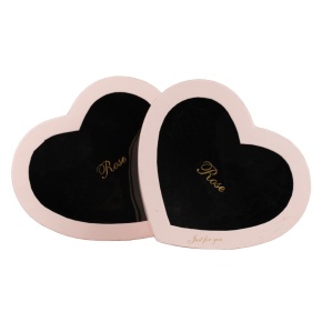 Набор коробок подарочных Сердце 2шт, 28х29xH13 см, розовый в интернет-магазине флористических аксессуаров Азалия Декор