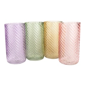 Ваза (стекло), H19xD10см, цв. в асс в интернет-магазине флористических аксессуаров Азалия Декор