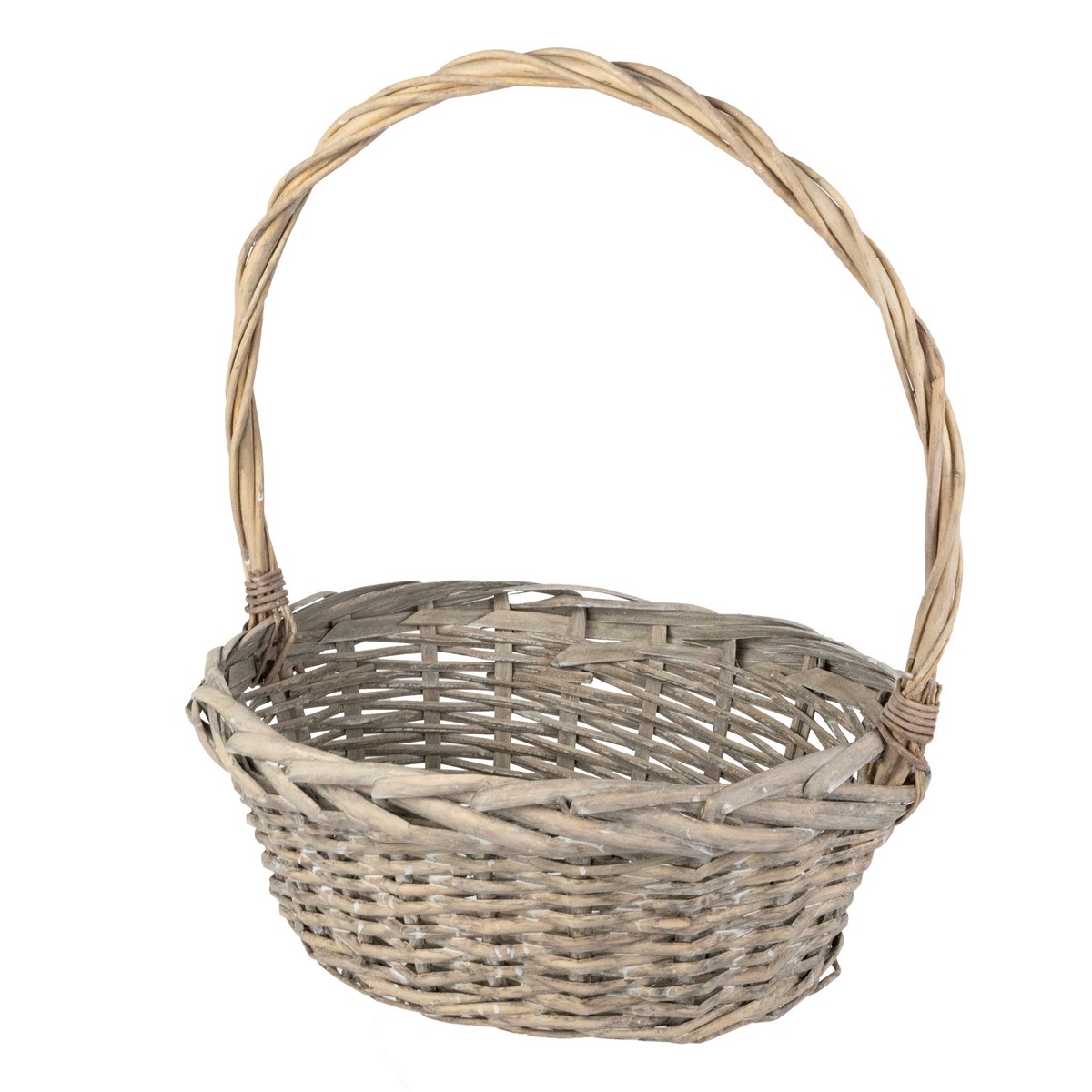Корзина плетеная (ива), 35x25x14xH42см, серый в интернет-магазине флористических аксессуаров Азалия Декор