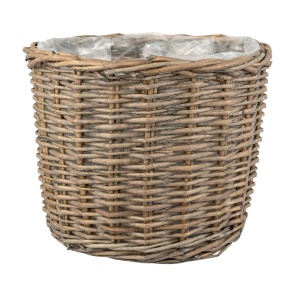 Кашпо плетеное (ива), D30xН24см, серый в интернет-магазине флористических аксессуаров Азалия Декор