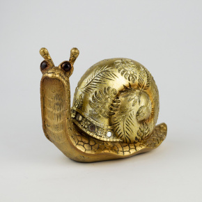 Сувенир Улитка (полирезин), Н12,5х18х8см, золотой в интернет-магазине флористических аксессуаров Азалия Декор