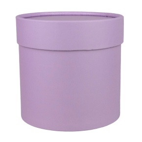 Коробка подарочная круглая, D12,5xH12,5см, сиреневый в интернет-магазине флористических аксессуаров Азалия Декор