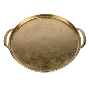 Поднос (металл), D36xH3см, золотой в интернет-магазине флористических аксессуаров Азалия Декор