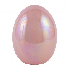 Сувенир Яйцо (керамика), H13,5x11x11см, розовый в интернет-магазине флористических аксессуаров Азалия Декор