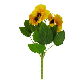 Анютины глазки на вставке, 30см, желтый в интернет-магазине флористических аксессуаров Азалия Декор