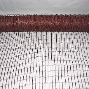 Сетка с крупными ячейками с блестками 53 см 9 ярдов (6) коричневая в интернет-магазине флористических аксессуаров Азалия Декор