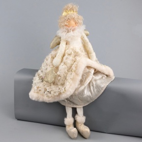 Сувенир Принцесса сидящая, Н53х27х22см, шампань в интернет-магазине флористических аксессуаров Азалия Декор