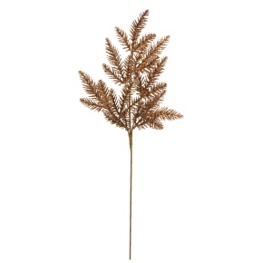 Ветка еловая с глиттером, 74см, коричневый в интернет-магазине флористических аксессуаров Азалия Декор